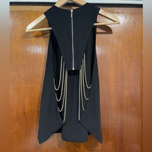 Marciano Elegant Black Top with Chain Detail